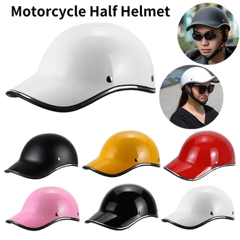Мотоциклетный шлем, бейсболка, Регулируемый Велосипедный полушлем, скутер, MTB, Защитная каска для велоспорта, женские, мужские Велосипедные шлемы