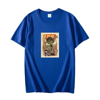 Мужская футболка в стиле хип-хоп, футболка с японским монстром Харадзюку, уличная одежда, топ, футболка, Хлопковая футболка, Летняя мужская одежда