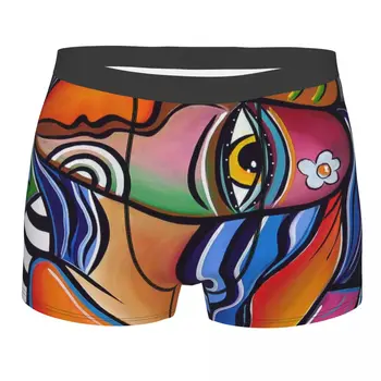 Мужские боксерские шорты Pablo Picasso с 3D принтом, мужское мягкое нижнее белье, трусики-трусы