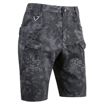 Мужские классические камуфляжные шорты бренда IX7, брюки для кемпинга на открытом воздухе с несколькими карманами, Альпинизм, рыбалка, Военные шорты-карго, пляжная одежда