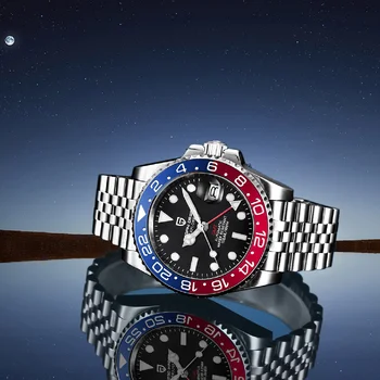 Мужские механические наручные часы PAGANI DESIGN от ведущего бренда Luxurys с керамическим безелем, часы GMT, автоматические водонепроницаемые часы на 100 м для мужчин