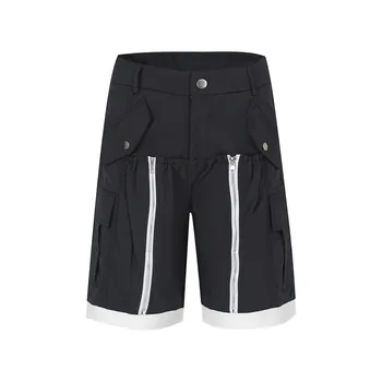 Мужские шорты в стиле High Street Techwear, модные дизайнерские тактические короткие джоггеры-карго, уличная одежда, укороченные брюки в стиле хип-хоп оверсайз