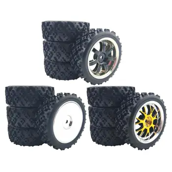 Набор из 4 шин для радиоуправления, запасные части, шины и обода колеса для Wltoys 144001