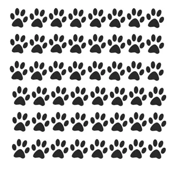 Набор отпечатков лап Кошки, собаки, домашних животных, набор из 48 наклеек на окно, бампер, автомобильные наклейки, 3 см * 3 см