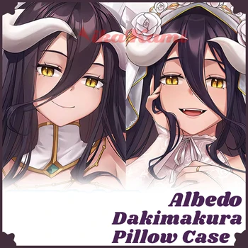 Наволочка из аниме Albedo Dakimakura Overlord, наволочка для подушек, обнимающая все тело, Чехол для подушек Otaku Home Bedding Decor Подарок