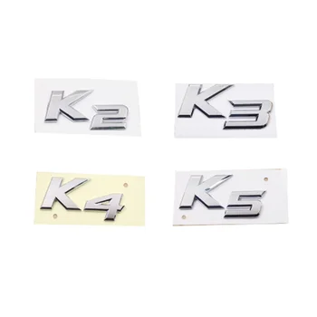 Наклейка На Багажник Автомобиля Логотип Задний Значок Буквы Наклейки Для KIA K2 K3 K4 K5 KX7 Значок Задней Двери Автомобиля Эмблема Металлическая Наклейка Автомобильный Аксессуар