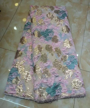 Нигерийская кружевная ткань 2023, Высококачественное кружево, Африканская вышивка, Мягкая ткань, шелк 4,5 м Для вечерних платьев, Модная Парча Жаккард