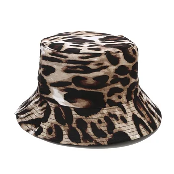 Новая двусторонняя черная широкополая шляпа с леопардовым принтом, шляпа рыбака, шляпа для путешествий на открытом воздухе, солнцезащитная кепка, шляпы, Летняя панама в стиле хип-хоп, кепка-капот.