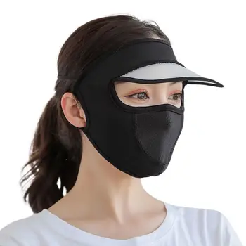 НОВАЯ летняя солнцезащитная маска ice Silk Mask с защитой от ультрафиолета, солнцезащитная вуаль для лица, солнцезащитная шляпа для верховой езды на открытом воздухе