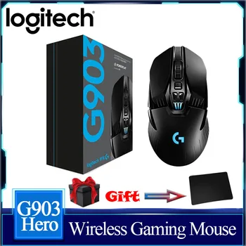 Новая оригинальная беспроводная игровая мышь Logitech G903 HERO LIGHTSPEED RGB 16000 точек на дюйм для геймеров, улучшенная беспроводная мышь Bluetooth