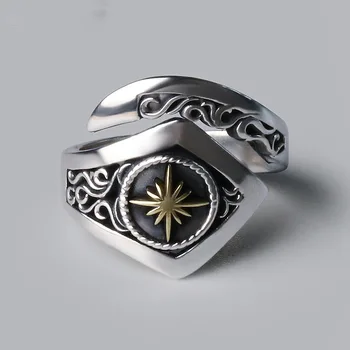 Новое кольцо Темперамент Ретро Свечение Европейский и американский мелкий дизайн Модные мужские и женские аксессуары