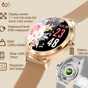 Новые женские смарт-часы с водонепроницаемым циферблатом, сделанные своими руками, женские смарт-часы в подарок, спортивный Фитнес-трекер для IOS Android