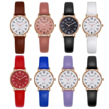 Новые женские часы, простые классические модные женские часы с маленьким циферблатом, кожаный ремешок, кварцевые часы, наручные часы, подарок Montre Femme
