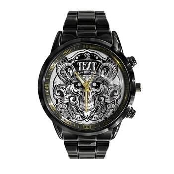 Новые модные часы мужские часы из сплава ужасов с вечным календарем деловые спортивные наручные часы с черепом