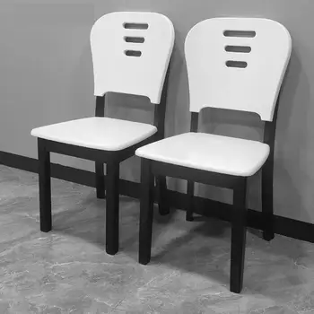 Новый Китайский стиль, обеденный стул из массива дерева в скандинавском стиле, домашний стул из массива дерева, обеденный стул, табурет, обеденный стол и стул белого цвета