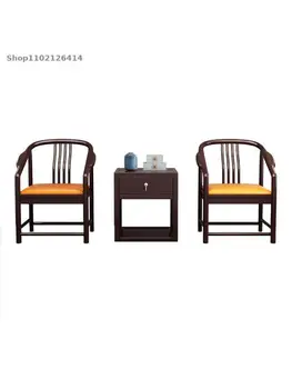 Новый объемный стул из трех частей в китайском стиле, полностью из массива дерева, стул Taishi, кресло для переговоров в гостиной, кресло для отдыха, балкон
