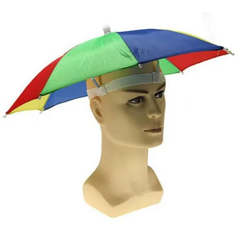 Новый Радужный складной зонт, кепка, дождевик, головные уборы для прогулок, гольфа, рыбалки, кемпинга, солнцезащитная шляпа, головные уборы, снаряжение для кемпинга