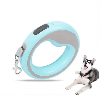 Новый тип веревки для выгула домашних собак, автоматическое телескопическое двухцветное тяговое устройство, тормоз с одной кнопкой, тяговая веревка для кошек и собак