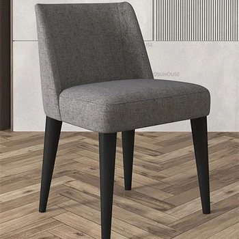 Обеденные стулья из массива дерева в скандинавском стиле для домашней мебели Обеденный стул для ресторана Легкая роскошь Простота спинки Кухонный обеденный стул