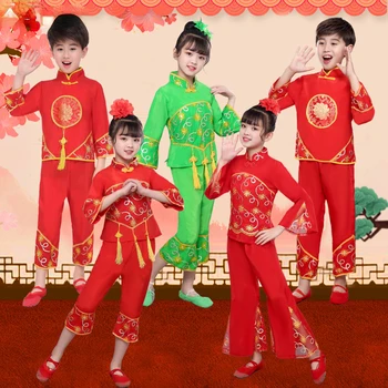 Одежда для занятий классическим танцем Янко Современный танцевальный костюм для девочек Традиционный китайский зонтик Веер Танцевальное платье для выступлений