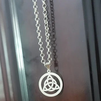 Ожерелье с троичным узлом из нержавеющей стали Celtics Knots Triskele Triquetra Подвески Ювелирные изделия для мужчин и женщин в подарок