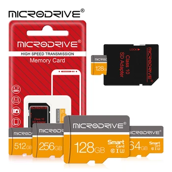 Оптовые продажи Мини-SD-карт Карта памяти 32 гб 64 ГБ 128 гб Карта памяти Micro TF Карта Флэш-памяти с SD-адаптером