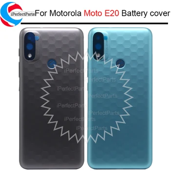 Оригинал Для Motorola Moto E20 Задняя Крышка Батарейного Отсека Корпус Задней Двери Стеклянная Панель Корпуса Для Moto e20 задняя Крышка С объективом Камеры