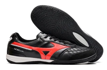 Оригинальная Мужская спортивная обувь Mizuno Creation MORELIA IC M8, уличные кроссовки Mizuno Черного/красного цвета, Размер Eur 40-45