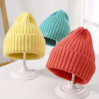 Осенне-зимняя детская шапочка для вязания крючком для девочек и мальчиков, детская шапочка-бини, детская шапочка, новая вязаная детская шапочка, детские шапочки, теплые вещи для капота