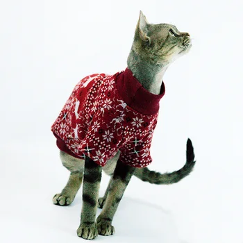 Осенне-Зимняя Одежда Для Безволосых Кошек, одежда для котенка, Нижняя Рубашка Sphinx Devon Rex, Вязаная Одежда Для Кошек Sphynx Jumper Konis