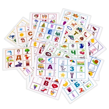 Открытка с русским алфавитом для детей Монтессори, ребенок Учит буквы, слова, карточки, Познавательные развивающие игрушки, запоминающие подарки для детей