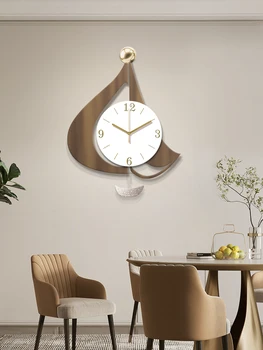 Плавное плавание, креативные настенные часы для гостиной, высококачественные легкие часы для украшения ресторана, простые настенные часы без звука