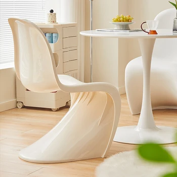 Пластиковый Кухонный обеденный стул, Белый Дизайнерский стул для гостиной, Стулья для гостиной, Офисные Шезлонги для спальни, мебель для интерьера Salle Manger