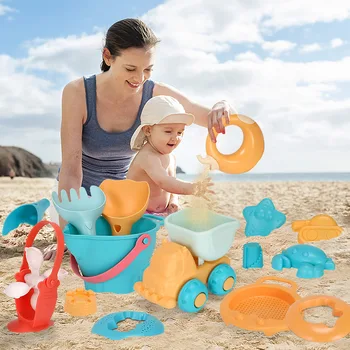 Пляжные сенсорные игрушки-ведерки для детей, игрушки для игр с песком, игрушки для детей, интерактивные игрушки для родителей и детей, игрушки для игр с водой на пляже для детей