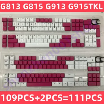 полный набор 109шт + 2шт клавишных колпачков для Logitech G813 G815 G913 G915 G913TKLG915TKL клавишные колпачки США Великобритания белого и красного цветов совпадают