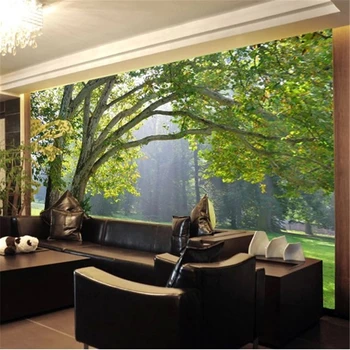 Пользовательские 3D фотообои beibehang, 3d лесной пейзаж, фон для телевизора, 3d фреска, украшение гостиной отеля