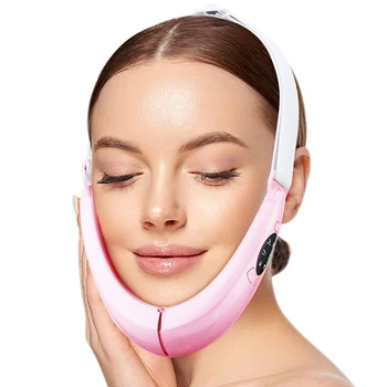 Прибор для подтяжки лица V Face Beauty Meter EMS Tens с фотонной терапией, вибрационный массажер для похудения челюсти, Пояс-редуктор для двойного подбородка