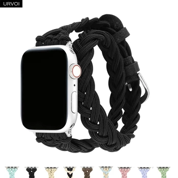 Ремешок URVOI для Apple Watch ultra double tour Series 8 7 6 SE54321, плетеный шнурок, тонкий браслет, тканый ремешок для iWatch