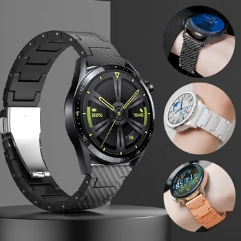 Ремешок из углеродного волокна Для Samsung Galaxy 5/4/4 classic/46 мм/42 мм/5pro/Active 2 20 мм 22 мм Браслет huawei watch gt 3/2 /2e/pro/ Runner