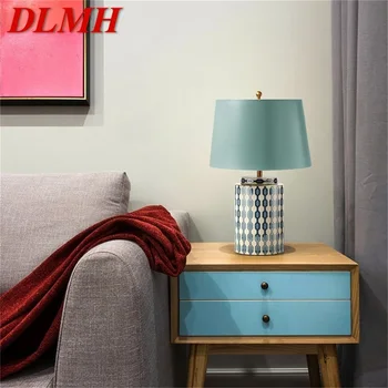 Роскошная настольная лампа DLMH с современным светодиодным керамическим декоративным узором, настольная лампа класса люкс для дома, спальни
