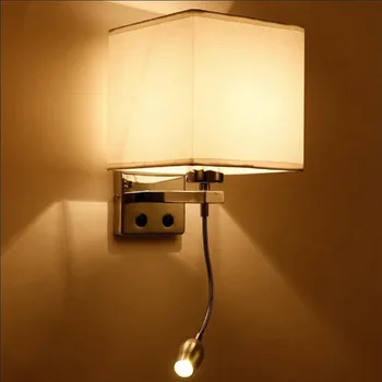 Светодиодный прикроватный настенный светильник с выключателем, Гибкая лампа для чтения, лампа для изголовья кровати, ДЛЯ лестницы, гостиной, спальни, прохода, балкона
