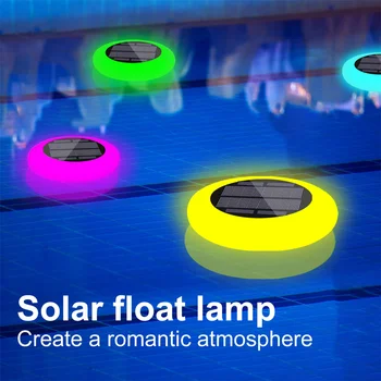 Светодиодный Солнечный Плавающий светильник IP65 Водонепроницаемая лампа для бассейна с дистанционным управлением RGB Светодиодные фонари для фонтана Аквариума пруда сада