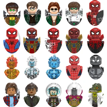 Серия Человек-паук, супергерой, Строительные блоки, аниме-кирпичи, мини-фигурки, Сборные блоки, Детские Игрушки, подарки