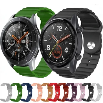 силиконовый ремешок 20мм 22мм для Samsung Galaxy Watch 42мм 46мм/3/4/5/ Браслет Active 2/Gear S3 Huawei Watch 3/GT 2 /Amazfit GTR Band