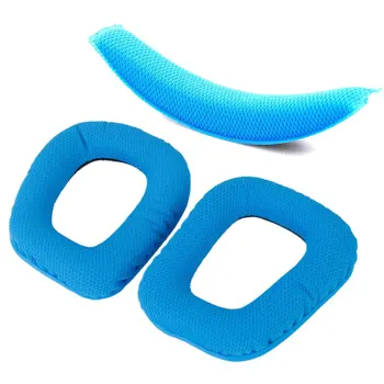 Синяя сменная подушка для повязки на голову, накладка для повязки на голову, амбушюра для Logitech G430 G930