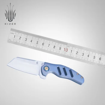Складной нож Kizer Ki3488A1 / A2 / A4 C01C Mini С ручкой из Титана / углеродного волокна, Стальным лезвием S35VN, Карманный Нож, разработанный Sheepdog