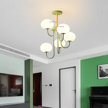 Современная светодиодная люстра Lustre, стеклянные шаровые светильники, Подвесной светильник для гостиной, спальни, Кухонные принадлежности