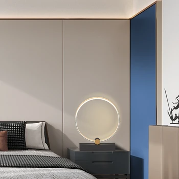 Современная светодиодная настольная лампа, Акриловая Круглая квадратная настольная лампа для дома, гостиной, кабинета, спальни, светильников для чтения
