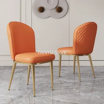 Современные минималистичные обеденные стулья, Обеденные стулья в скандинавском стиле, Роскошная спинка, Sillas De Comedor, Предметы домашнего обихода WZ50DC