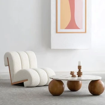 Современный креативный Дизайн спинки белого дивана-шезлонга, Шезлонга для отдыха, одноместных гостиничных апартаментов, мебели для дома WZ